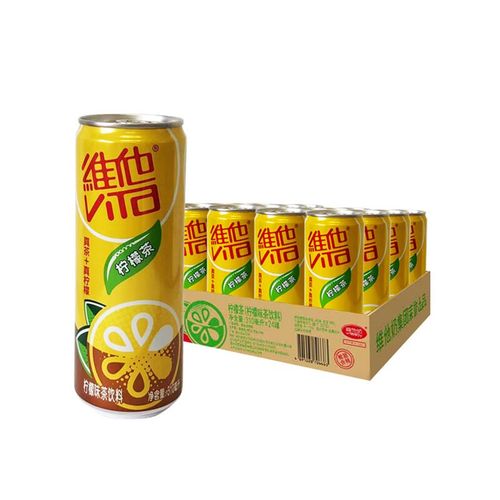 维他奶(vitasoy) 维他柠檬茶原味豆奶早餐奶 310ml*24罐听装整箱细长