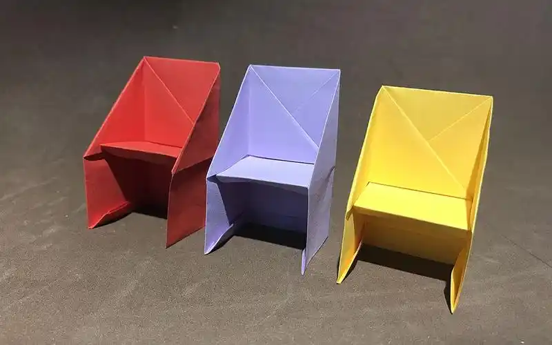 手工折纸,椅子diy,秒学秒成型
