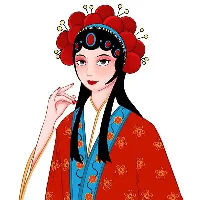 卡通戏曲京剧人物元素