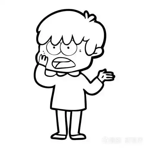 担心卡通男孩的矢量插图插画-正版商用图片06qch3-摄图新视界