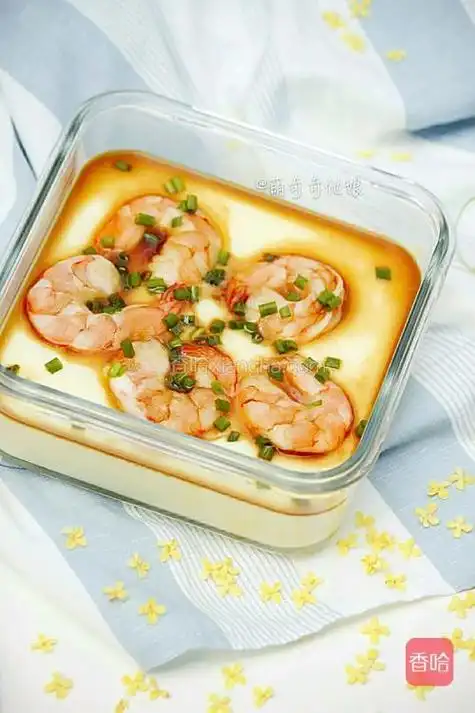 鲜虾蒸蛋的做法_菜谱_香哈网