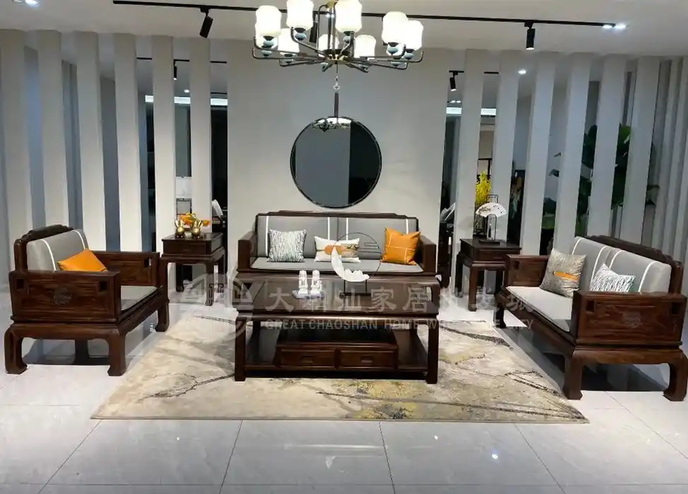 新中式风格沙发.新中式风格| 古木清风沙发93 浓郁的东方美 - 抖音