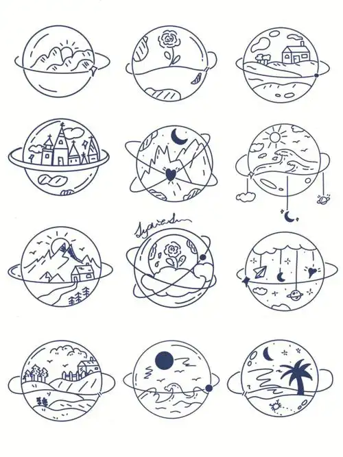 星球简笔画每个星球都有它自己的故事