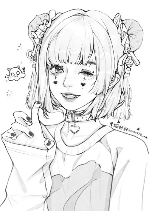 女生头像线稿练习