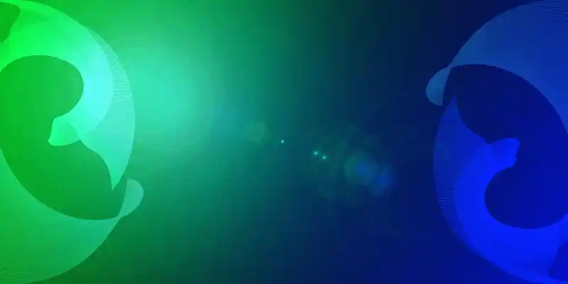 蓝色跑步奔跑晨练锻炼健康背影日出草地自然绿色背景努力奔跑粉色绿色