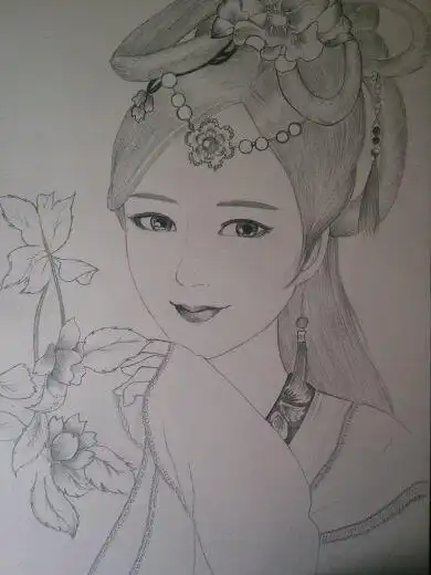 手绘古装美女