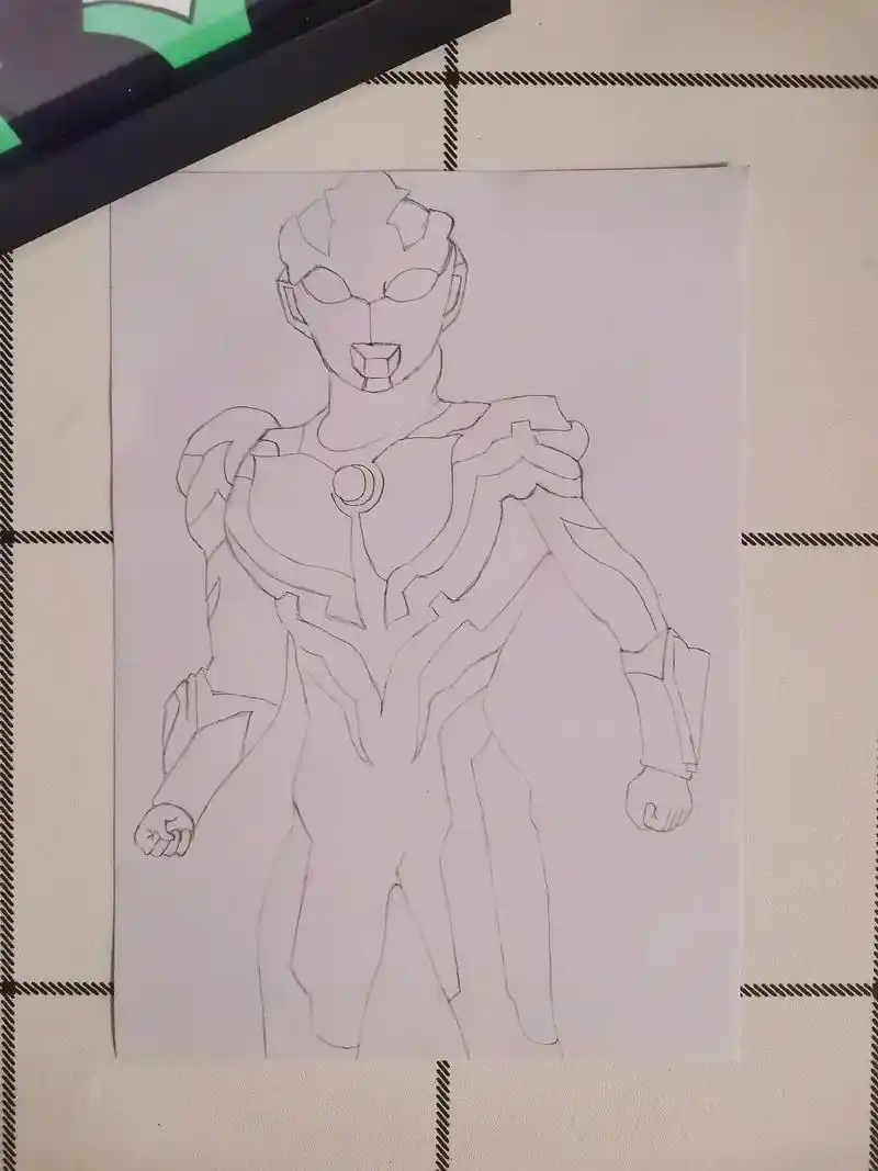 第39幅 | 银河奥特曼#简笔画教程 #儿童画素材 #今天画 - 抖音