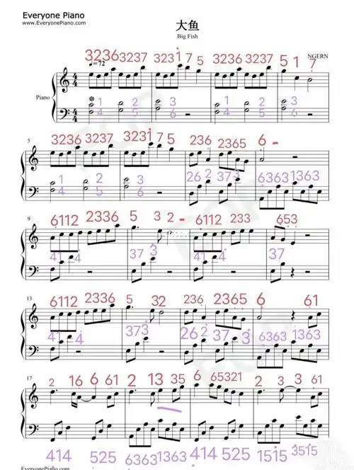 零基础学习钢琴钢琴谱大鱼