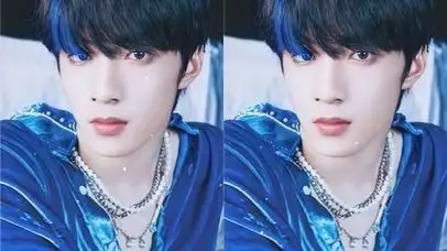 刘耀文 蓝色丝绒  眸光流转