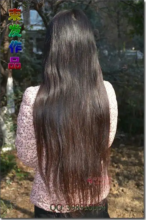 剪去白净女子的过腰长发-束发289