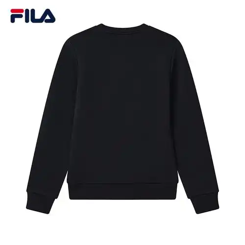 时尚小熊刺绣休闲百搭加绒舒适圆领卫衣女fila斐乐官方卫衣女秋季