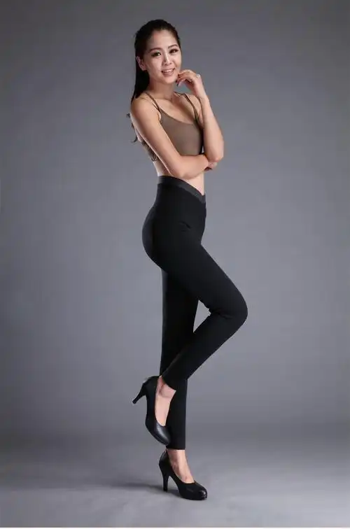 四季牡丹保暖裤厚款 高腰加厚加绒打底裤网面驼绒棉裤女