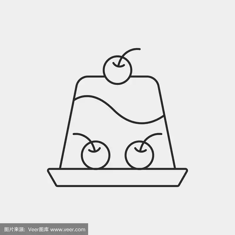 布丁果冻线图标