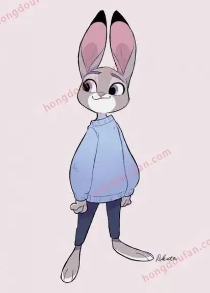 疯狂动物城小兔子简笔画 简笔画图片大全-普车都