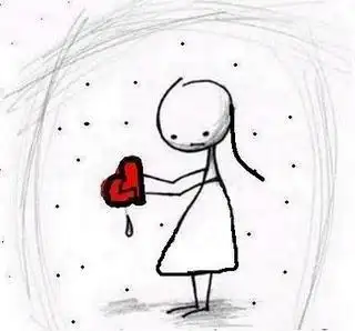 心碎滴血简笔画心碎的简笔画分解心碎表情的简笔画