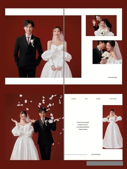 简约即高级的婚纱照相册排版南阳婚纱照