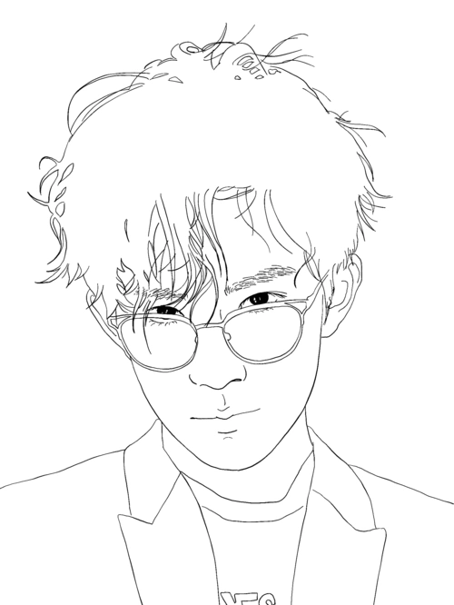 照片临摹练习—易烊千玺