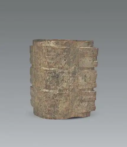 【良渚文化时期 兽面纹玉琮】拍卖品_图片_价格_鉴赏_玉石器其它_雅昌