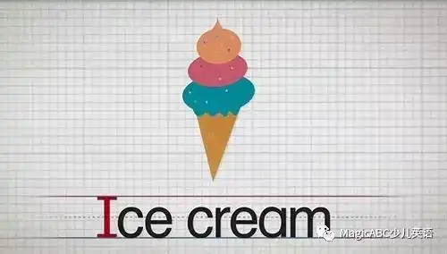 26天学会英文字母表之day9字母i的冰激凌