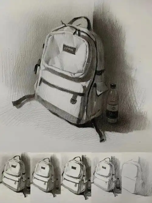 素描单体浅色包包