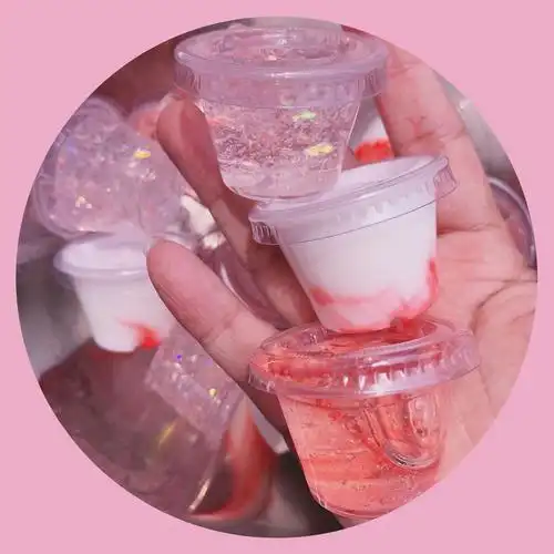 少女心小小卡哇伊各种各样史莱姆起泡胶40ml粉色限定4盒装便宜