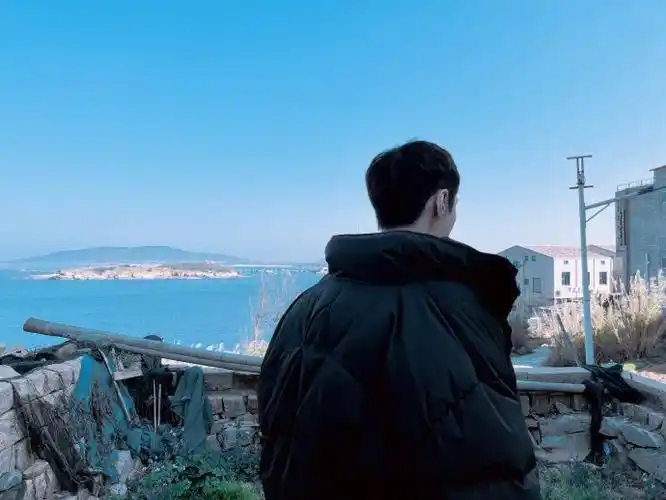 张艺兴看海背影照