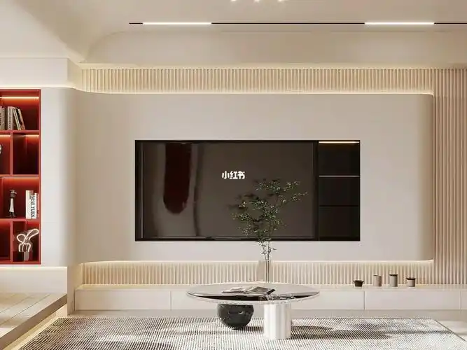 8款最新流行的电视背景墙|奶油风