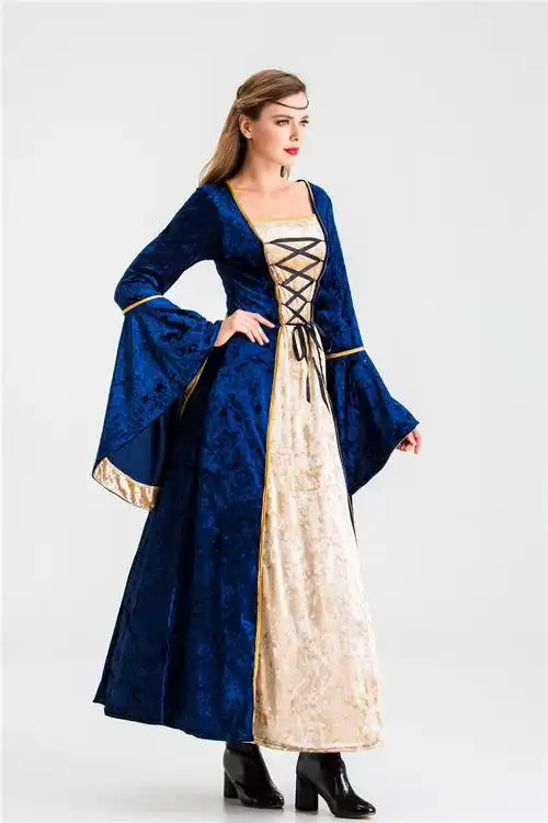 万圣节欧洲复古宫廷装扮服装女王皇后角色演出长裙影楼拍摄服批发