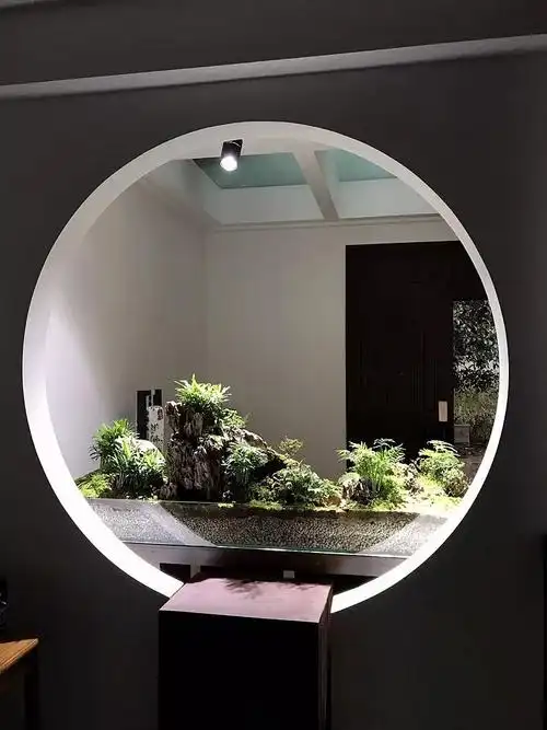 家居水景丨适合中式家居风格的造景,1.8米旱景矮缸