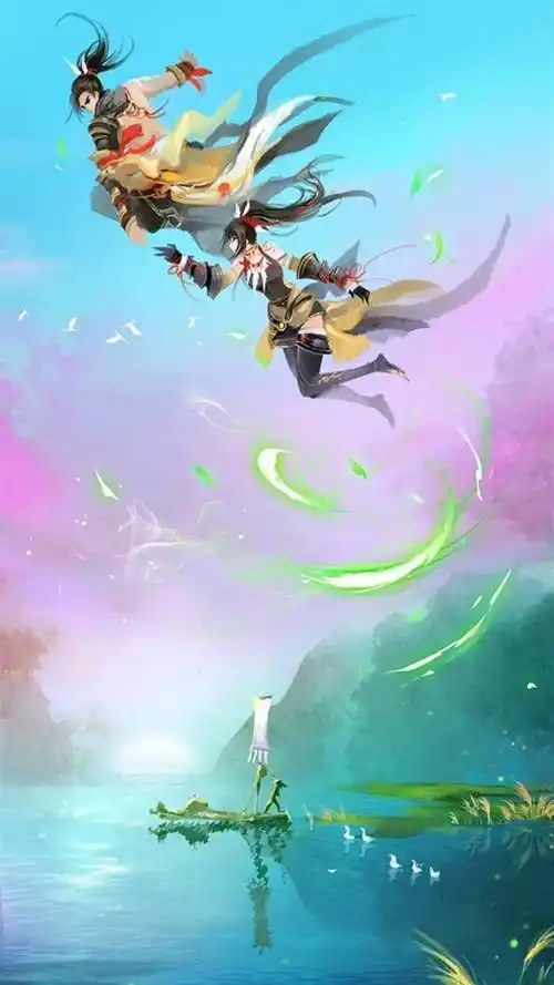 插画,剑网三,剑网3,轻功,古风游戏,插画,手机壁纸剑网三武侠轻功插画