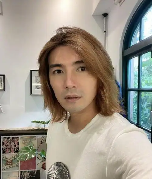 贺军翔晒长发自拍面部沧桑模样大变网友调侃像广西打工仔