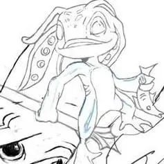 小鱼人的简笔画