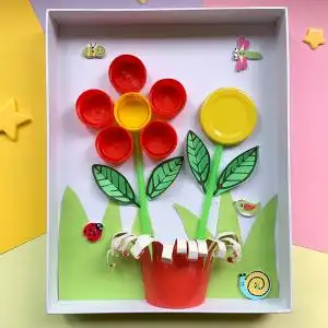 儿童手工玩具塑料瓶盖废旧利用创意成品材料男孩 垃圾分类 幼儿园