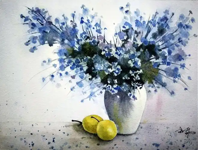水彩静物|纯艺术|绘画|外星人m - 临摹作品 - 站酷 (zcool)