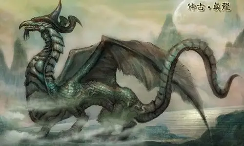 应龙: 古代传说中一种有翼的龙.相传禹治