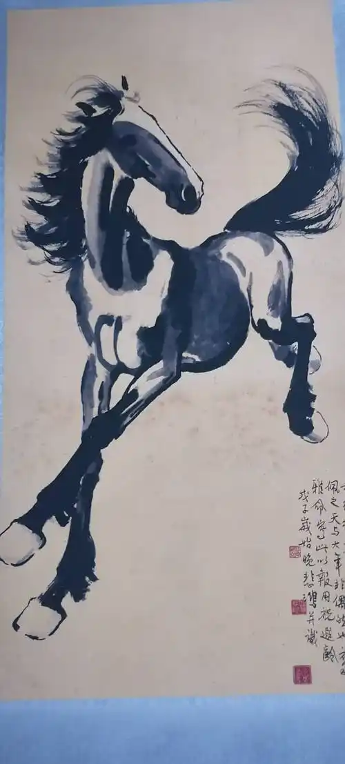 徐悲鸿《骏马图》_艺术巨匠_画面_绘画