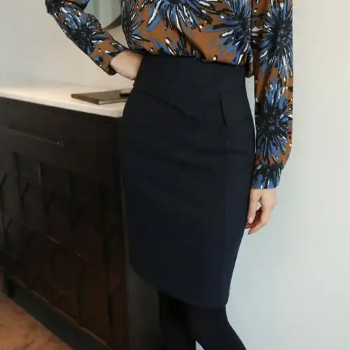 黑色半身裙职业裙一步裙短裙女夏ol西装裙chic裙子春季高腰包臀裙