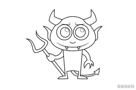 黑魔鬼的简笔画