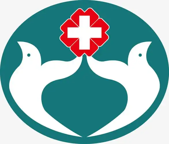 蓝色矢量诊所logo设计图