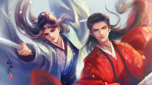 《山河令》同人古风插画-山河不足重