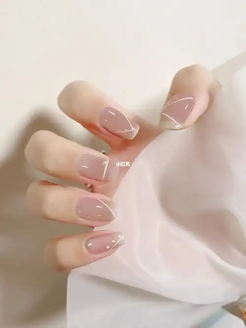 夏日美甲冰透简约果冻