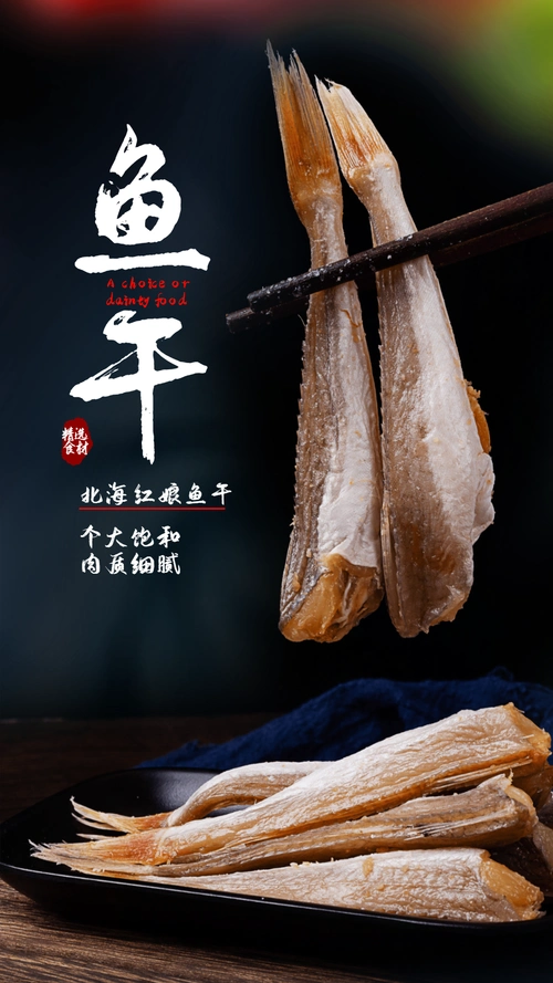 海产品咸鱼干美食摄影海报