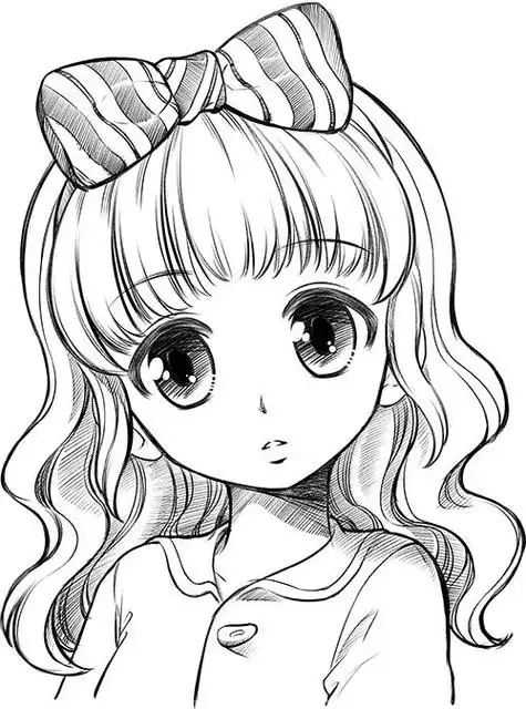 简单易画甜美的美少女简笔画步骤图教程画萌萌又可爱的漂亮女生简笔画