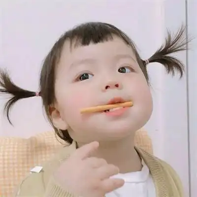 嘟嘴小女孩头像超萌可爱儿童头像超萌女孩嘟嘴