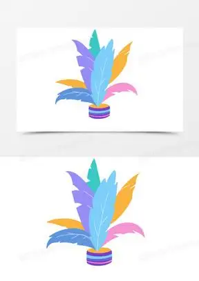 手绘彩色毽子运动器具免抠素材