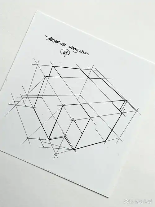 设计手绘基础 几何透视线稿 练就有效 61