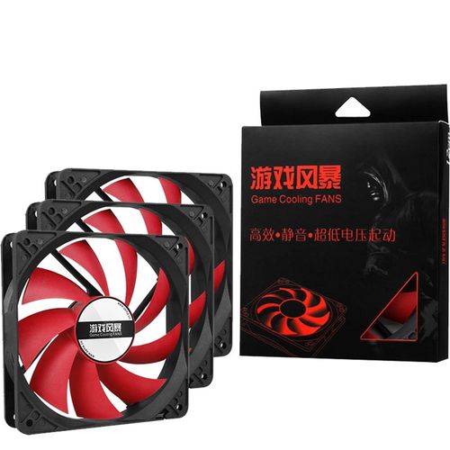 先马(sama)游戏风暴 大四拼接口/高效散热/黑框红叶/小3拼 12cm无光