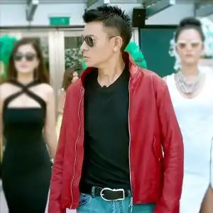 澳门风云刘德华同款真皮外套皮衣大红色新款绵羊皮夹克男明星定制