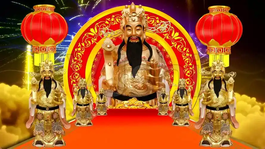 财神视频财神爷马年财神超清版_1920x1080_高清视频素材下载(编号