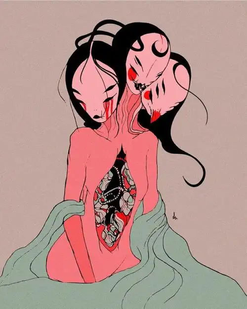 鬼魅插画魑魅魍魉插画师deadseagull